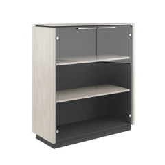 Шкаф двухдверный средний стекло POINTEX CAP31143202 Светлый дуб