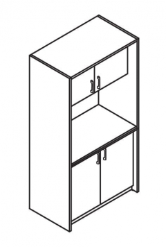 Мини-кухня Skyland SCB 120.1 Дуб сонома светлый Металлик