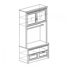 Шкаф многоцелевой Яна Лючия 187 Дуб Оксфорд серый