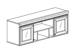 Шкаф навесной Яна Марлен 479 Кремовый белый Патина