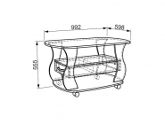 Стол журнальный Мебельсон Барон 3 модуль 02 Дуб сонома