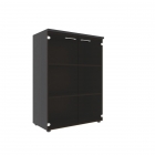 Шкаф со стеклянными дверьми и топом Skyland XMC 85.2 Легно Темный