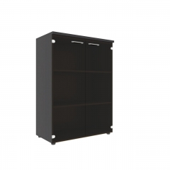 Шкаф со стеклянными дверьми и топом Skyland XMC 85.2 Легно Темный