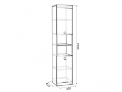 Шкаф комбинированный Мебельсон Энерджи MDE-02 Дуб сонома Белый
