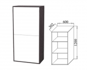 Шкаф навесной Марибель Куб К05 Белый софт Ясень черный