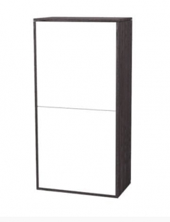 Шкаф навесной Марибель Куб К05 Белый софт Ясень черный