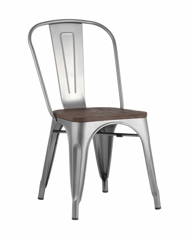 Стул Stool Group Tolix Wood 850 Серебристый