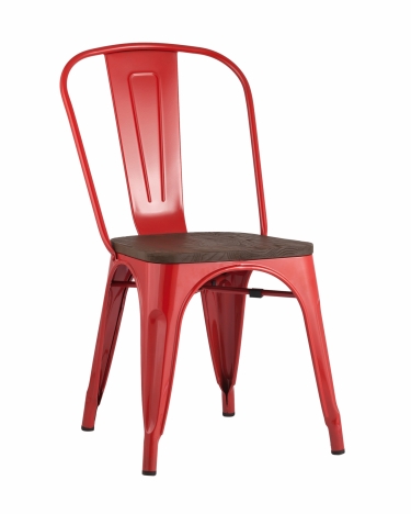 Стул Stool Group Tolix Wood 850 Красный