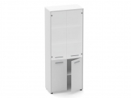 Шкаф 4 широкий верх стеклянные двери, низ закрытый Персона Грата Deka 10.19.171 Белый