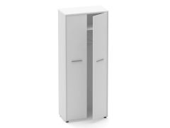 Шкаф 4 широкий верх стеклянные двери, низ закрытый, с нишей Персона Грата Deka 10.19.181 Белый