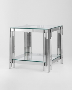 Журнальный столик Stool Group ГЭТСБИ 55x55 Серебро