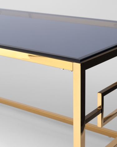 Журнальный стол Stool Group БРУКЛИН 120x60 Золото стекло smoke