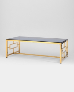 Журнальный стол Stool Group БРУКЛИН 120x60 Золото стекло smoke