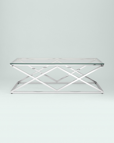 Стол журнальный Stool Group ИНСИГНИЯ 120x60 Серебро