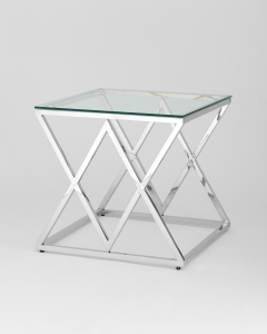 Журнальный стол Stool Group ИНСИГНИЯ 55x55 Серебро