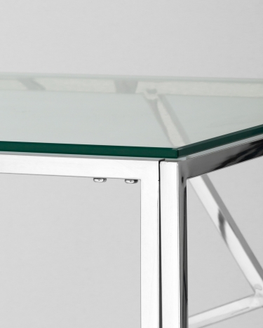 Журнальный столик Stool Group АРТ ДЕКО 55x55 Серебро