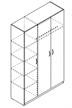 Шкаф трехстворчатый Skyland KWD 1345 Белый