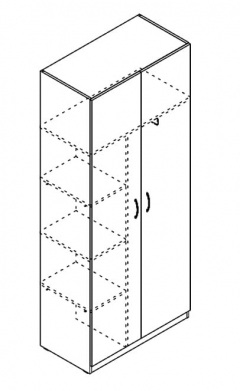 Шкаф двухстворчатый Skyland KWD 945 Белый