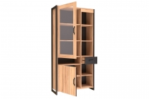 Шкаф Техно Любимый дом ЛД.678.010.000 Дуб золотой/Чёрный