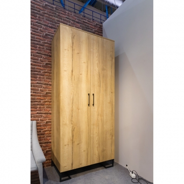 Шкаф двухстворчатый R-home Loft без зеркал Дуб Натур