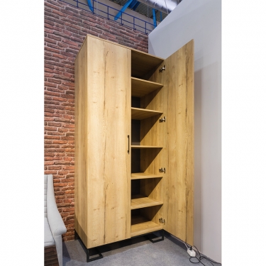 Шкаф двухстворчатый R-home Loft без зеркал Дуб Натур