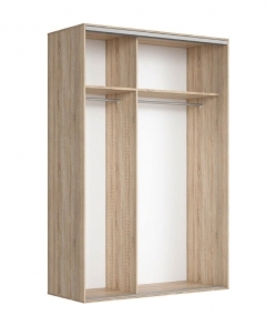 Шкаф трехстворчатый Стиль Санремо 02 Дуб сонома светлый Ателье темное
