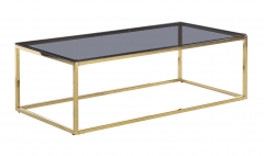 Журнальный стол Stool Group ТАУН 120x60 Золото стекло smoke