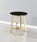 Журнальный стол Stool Group АЛЬБА 50x50 Золото стекло черное