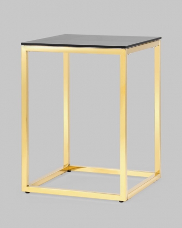 Журнальный стол Stool Group ТАУН 40x40 Золото стекло smoke