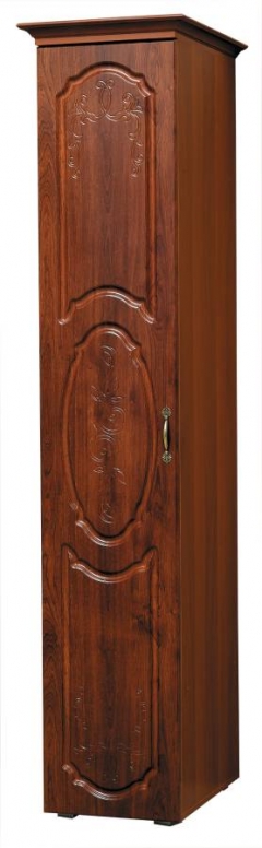 Шкаф однодверный Матрица с полками от набора для гостиной Грация 8.1 Венге/Дуб выбеленный глянец