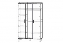 Шкаф трехдверный Ивару Лофт 3 Дуб Крафт Золотой