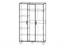 Шкаф трехдверный Ивару Лофт 3 Дуб Крафт Золотой