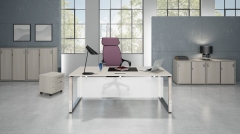 Шкаф низкий со стеклом ALSAV GLOSS LINE 9НШ.023.4 Ivory