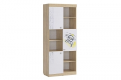 Шкаф комбинированный с ящ. 2-створчатый Мебельсон Форсаж MKF-01 Дуб сонома/белый