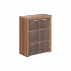 Шкаф со стеклянными дверьми и топом Skyland ZENN ZMC 85.2 Орех Даллас