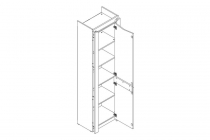 Шкаф однодверный со стеклом Мебельград Соренто 11 Дуб бонифаций