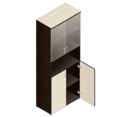 Шкаф для документов с тонированными стеклами Альтерна Р.Ш-4СТ Венге/Дуб