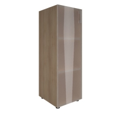 Шкаф книжный средний со стеклом без топа Рива YALTA LT-SU 2.4R Снежная Патина