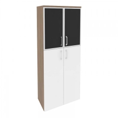 Шкаф высокий широкий Рива ONIX O.ST-1.7R black Дуб Аризона/Белый