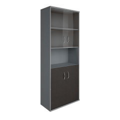 Шкаф высокий широкий Рива Riva А.СТ-1.4 Венге/Металлик