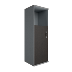 Шкаф средний узкий левый Рива Riva А.СУ-2.1 Л Венге/Металлик