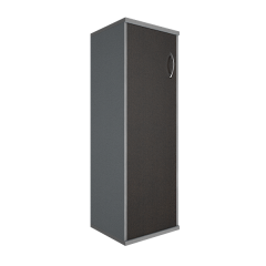 Шкаф средний узкий левый Рива Riva А.СУ-2.3 Л Венге/Металлик