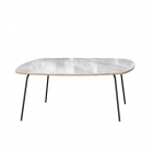 Стол журнальный Любимый дом Тип 2 низкий Статуарио Белый