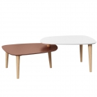 Стол журнальный Любимый дом Тип 5 двойной Бронза Белый