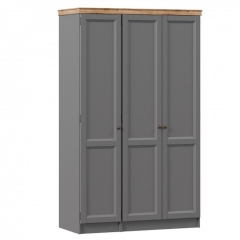 Шкаф трехстворчатый с карнизом Любимый дом Амели 10 Оникс серый