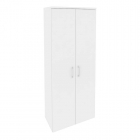 Шкаф высокий широкий 2 низких фасада ЛДСП + 2 средних фасада стекло Рива ONIX O.ST-1.2 Тиквуд Светлый