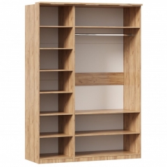 Шкаф трехстворчатый с декоративными накладками Любимый дом Фиджи 002 Дуб Золотой Антрацит