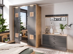 Спальный гарнитур Любимый дом Фиджи 5 Дуб Золотой Антрацит