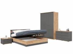 Спальный гарнитур Любимый дом Фиджи 6 Дуб Золотой Антрацит
