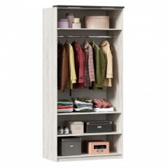 Шкаф двухстворчатый Любимый дом Техно ЛД 678.131.000.008 Дуб Крафт белый